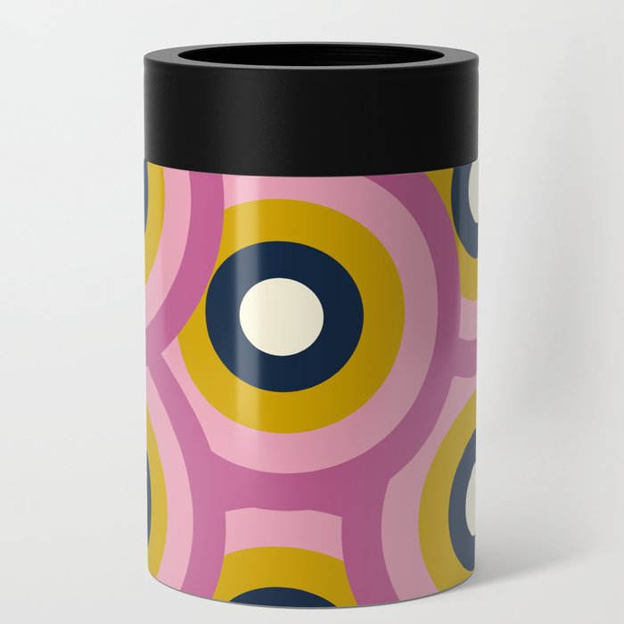 1960s Circle Pattern Can Cooler