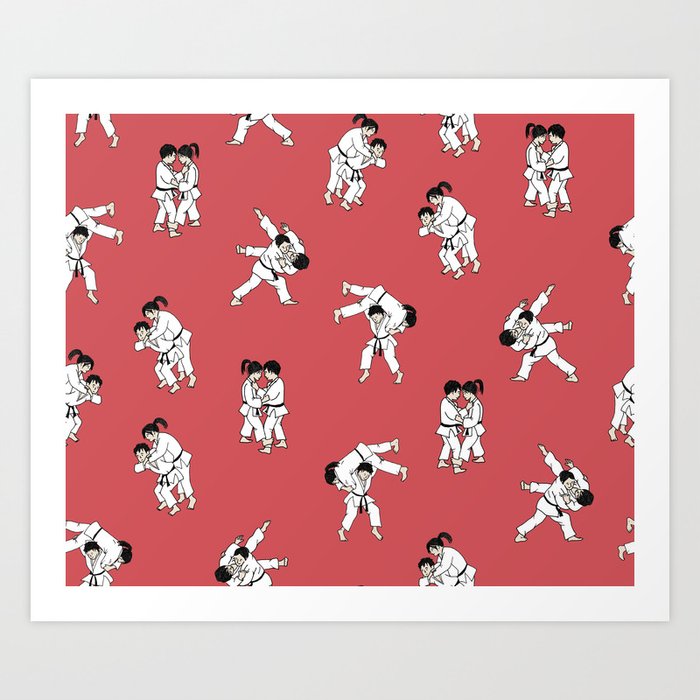 Judo - Red Art Print