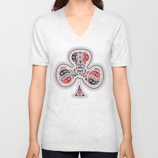 83 Drops - Clubs (Red & Black) Unisex V-Neck