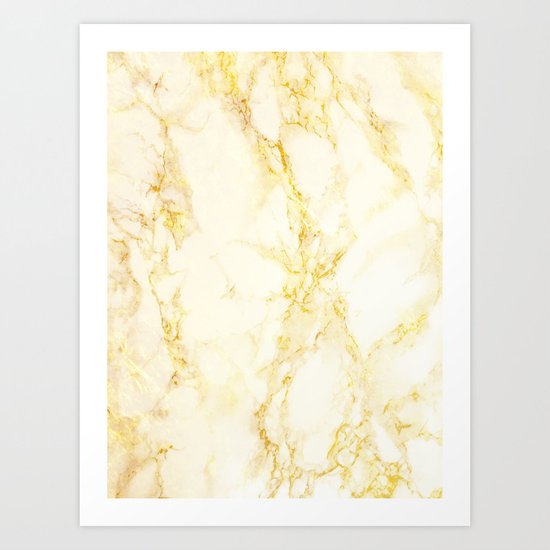 Golden Marble #society6 #decor #lifestyle #fashion Art Print