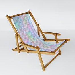 Holographic Mermaid Scales Pattern Sling Chair
