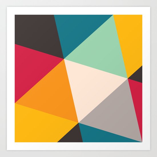 Geometric Triangles Art Print