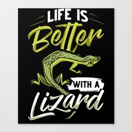 Lizard Pet Reptile Eggs Cage Food Lover Canvas Print
