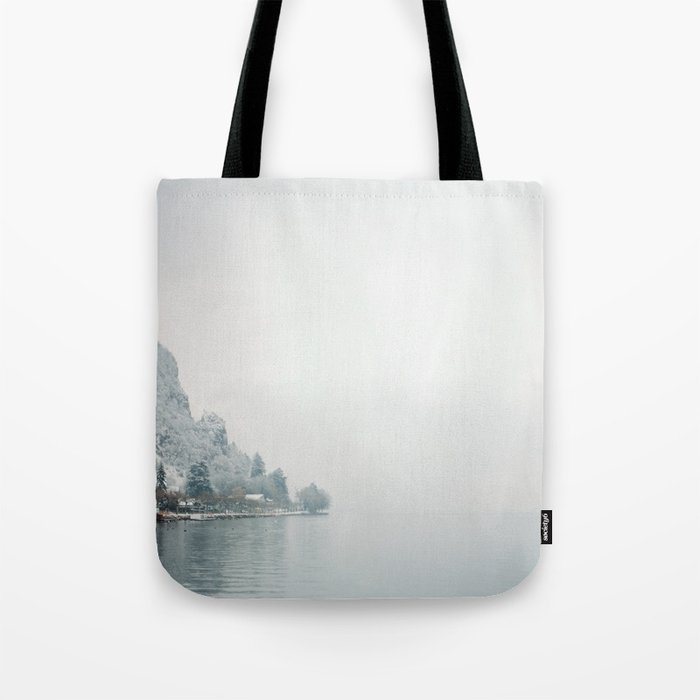 Annecy under the snow - French Alps Tote Bag