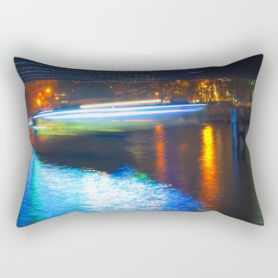 Floating Aqua Lighting Rectangular Pillow