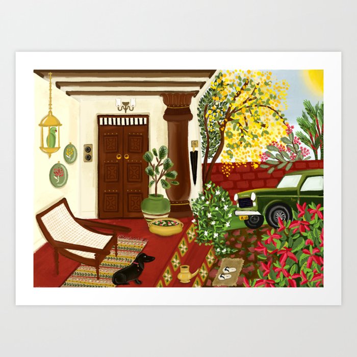 Summer House in Kerala Art Print