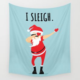 Dabbing Santa I Sleigh Wall Tapestry