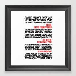 Satire In The Trump Years Cover Framed Art Print