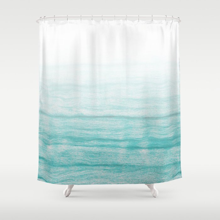 Turquoise sea Shower Curtain