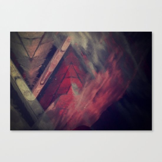 Pyramid Ablaze Canvas Print