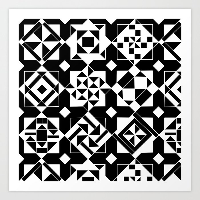 Quilt Squares Art Print by Aron Gelineau