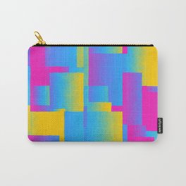 Pansexual Pride Overlapping Textured Rectangles Carry-All Pouch