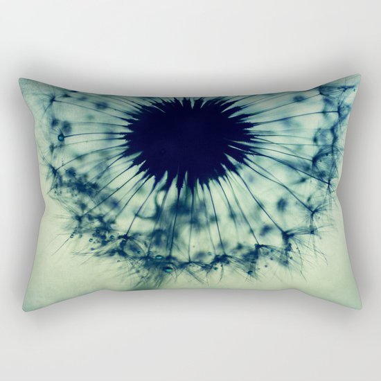 dandelion green teal Rectangular Pillow