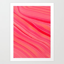 Abstract Stripes in Red Art Print
