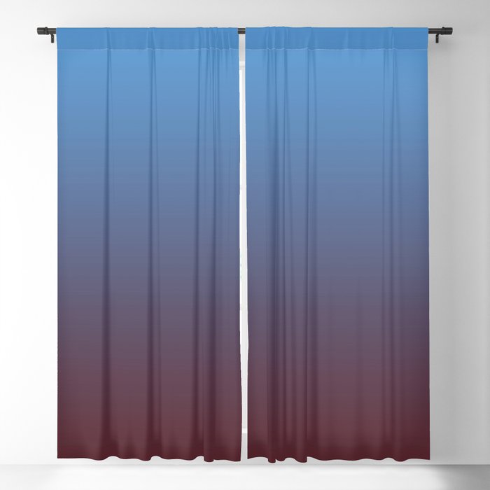 Colorful Gradient Blue Blackout Curtain