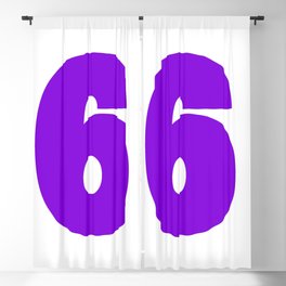 6 (Violet & White Number) Blackout Curtain