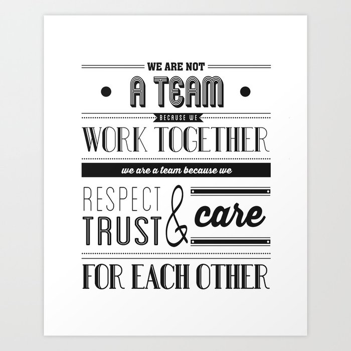 Teamwork Poster For Office - Teamwork Wall Art - Motivational Teamwork Quote - Teamwork Print Art Print