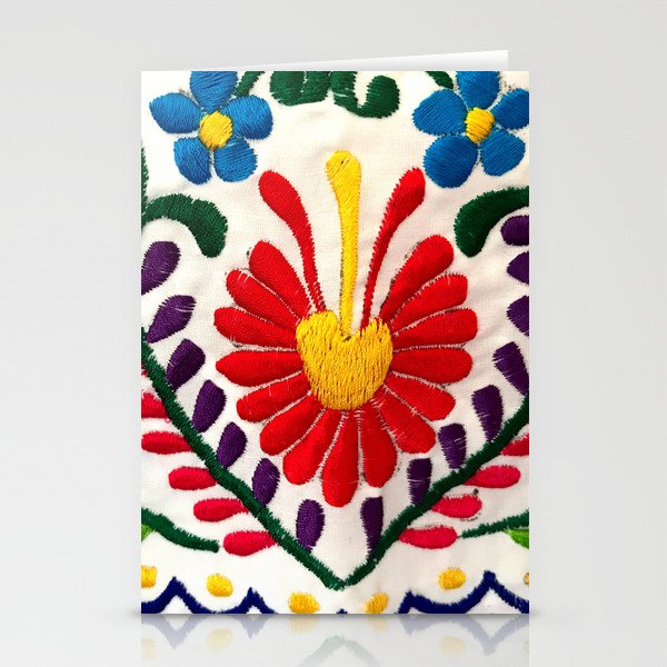 Red Mexican Flower Stationery Cards