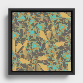 Blowing Leaves Abstract Framed Canvas