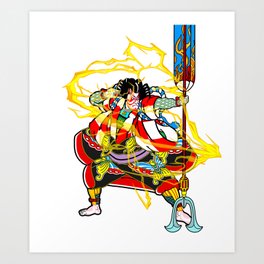 Kabuki "lightning arrow" Art Print