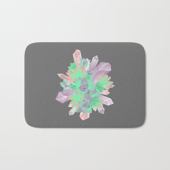 Crystal&Succulents Bath Mat