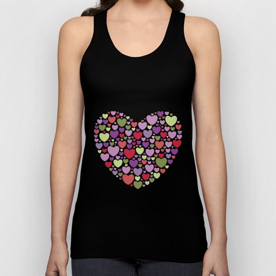Colourful Hearts Unisex Tank Top