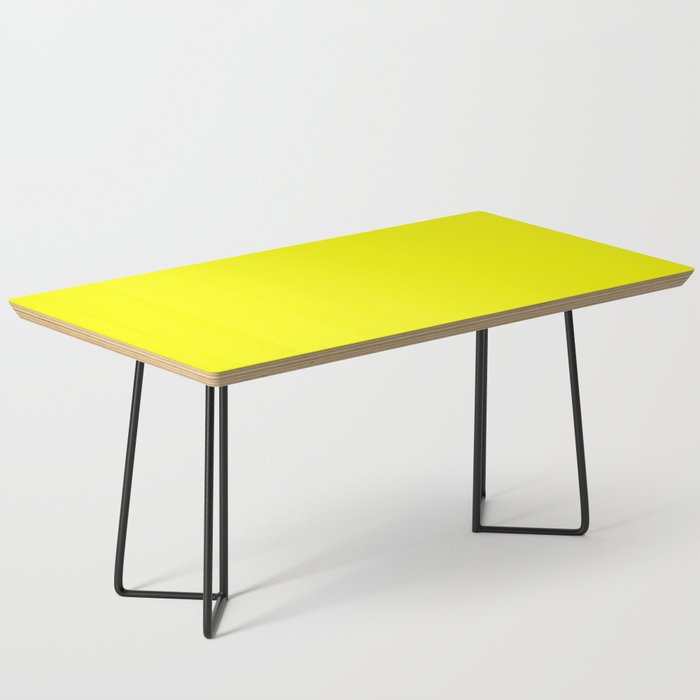 Bright Fluorescent Yellow Neon Coffee Table