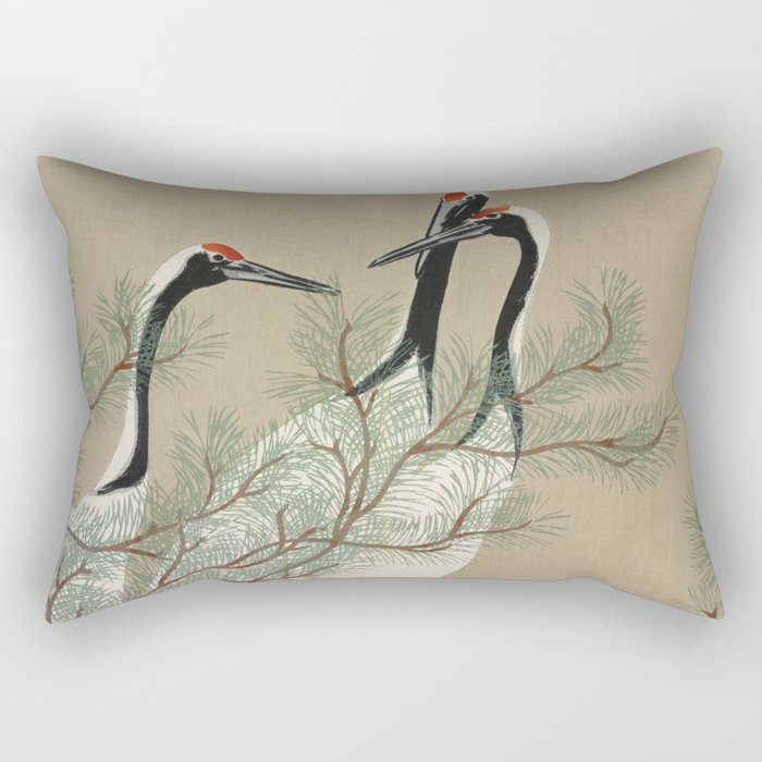 Cranes from Momoyogusa Rectangular Pillow