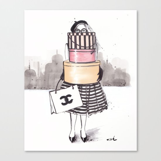 Shopping Junkie Canvas Print