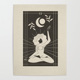 Tarot Card High Priestess Design Poster