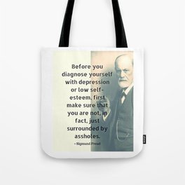 Sigmund Freud Quote Tote Bag