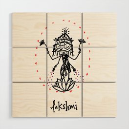 Lakshmi: Goddess of Abundance Wood Wall Art