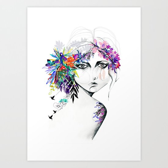 Exotic Girl Art Print