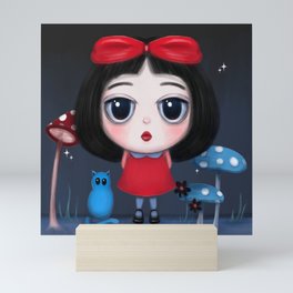 "Boop" Creepy girl Mini Art Print