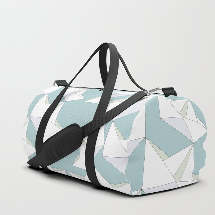 Paper Boats Teal  Duffle Bag