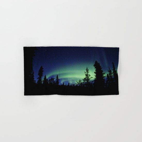 Aurora Borealis Landscape Hand & Bath Towel