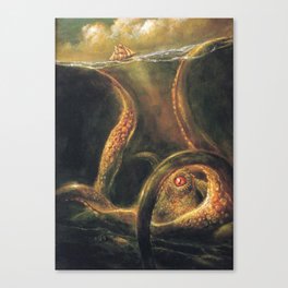 Norse Myths Kraken Sea Monster Canvas Print