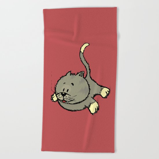 I always land on my feet Beach Towel