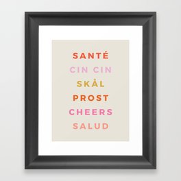 "CHEERS!" Around The World Type Print Gerahmter Kunstdruck | Typography, Cheers, Holiday, Graphicdesign, Cool, Font, Bright, Graphic, Pastel, Curated 