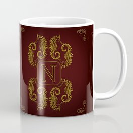 Monogram N seahorse Coffee Mug