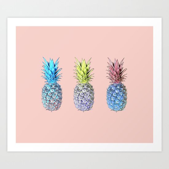 Haha pineapples Art Print