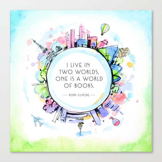 Rory Gilmore Bookish World Canvas Print