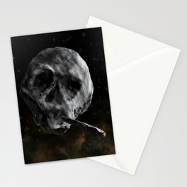 Skull Asteroid with Astro Blunt , Infinite Plane Society Stationery Cards