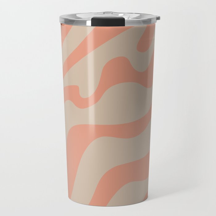 20 Abstract Liquid Swirly Shapes 220725 Valourine Digital Design Travel Mug