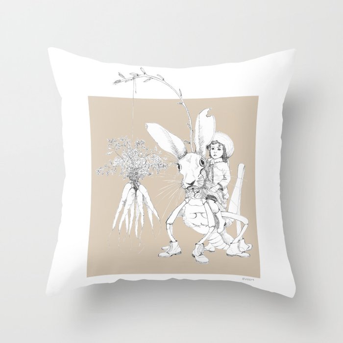 Weird & Wonderful: Harehopper Throw Pillow