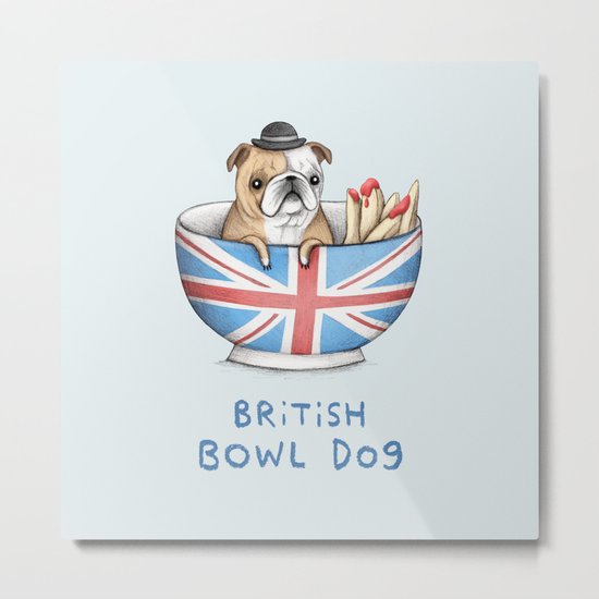 British Bowl Dog Metal Print