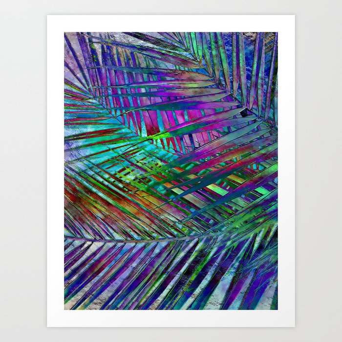 Multicolor Palm Leaves 2 Art Print