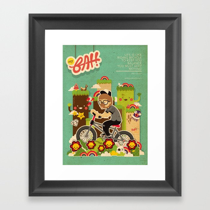 Mr.Bongo Cycling Framed Art Print