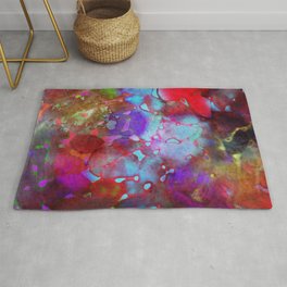 color burst Rug | Mixed Media, Painting, Pop Art, Watercolor, Expressionism, Abstract, Popart, Digital 