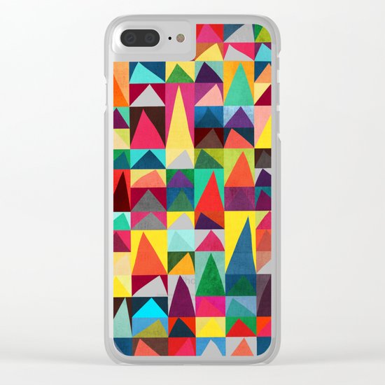 Abstract Geometric Mountains Clear iPhone Case